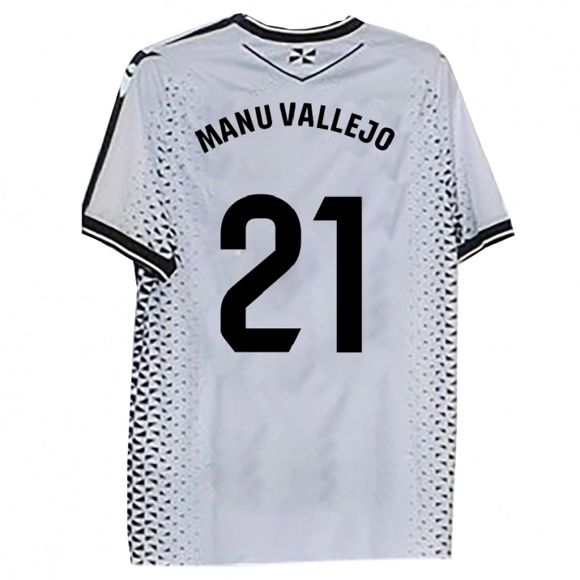 Danxen Mulher Camisola Manu Vallejo #21 Branco Preto Principal 2025/26 Camisa Brasil
