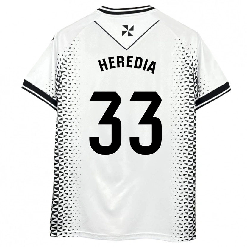 Danxen Mulher Camisola Juanpe Heredia #33 Branco Preto Principal 2025/26 Camisa Brasil
