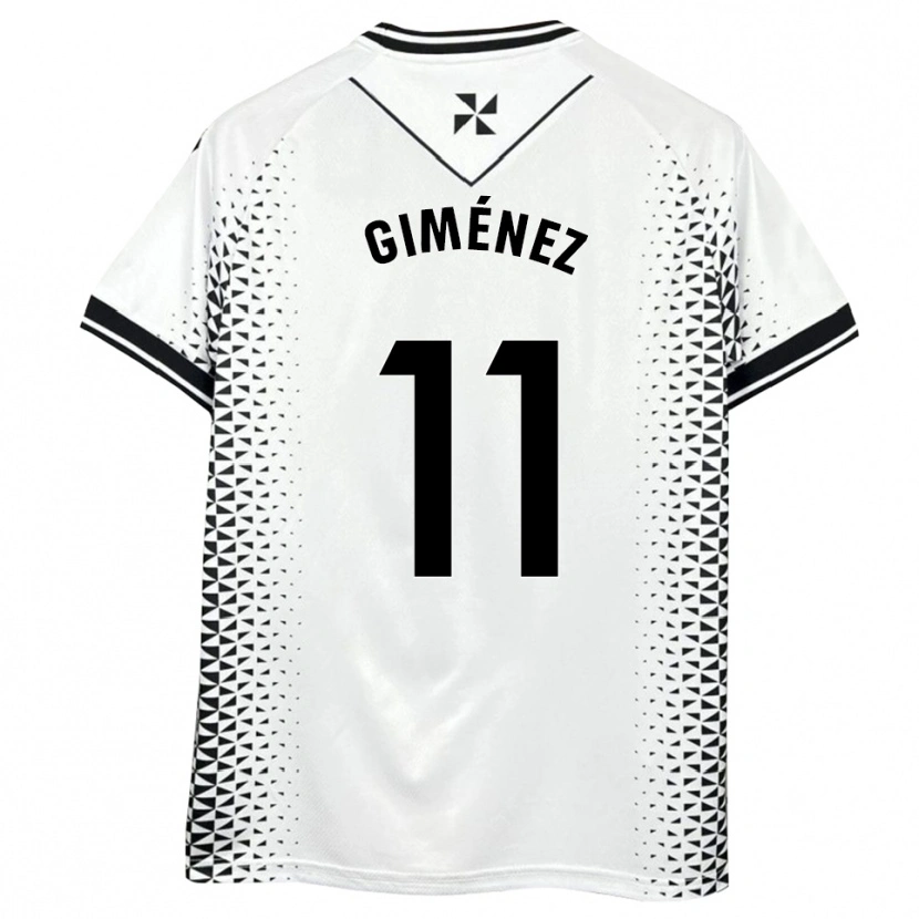 Danxen Mulher Camisola Gonzalo Giménez #11 Branco Preto Principal 2025/26 Camisa Brasil