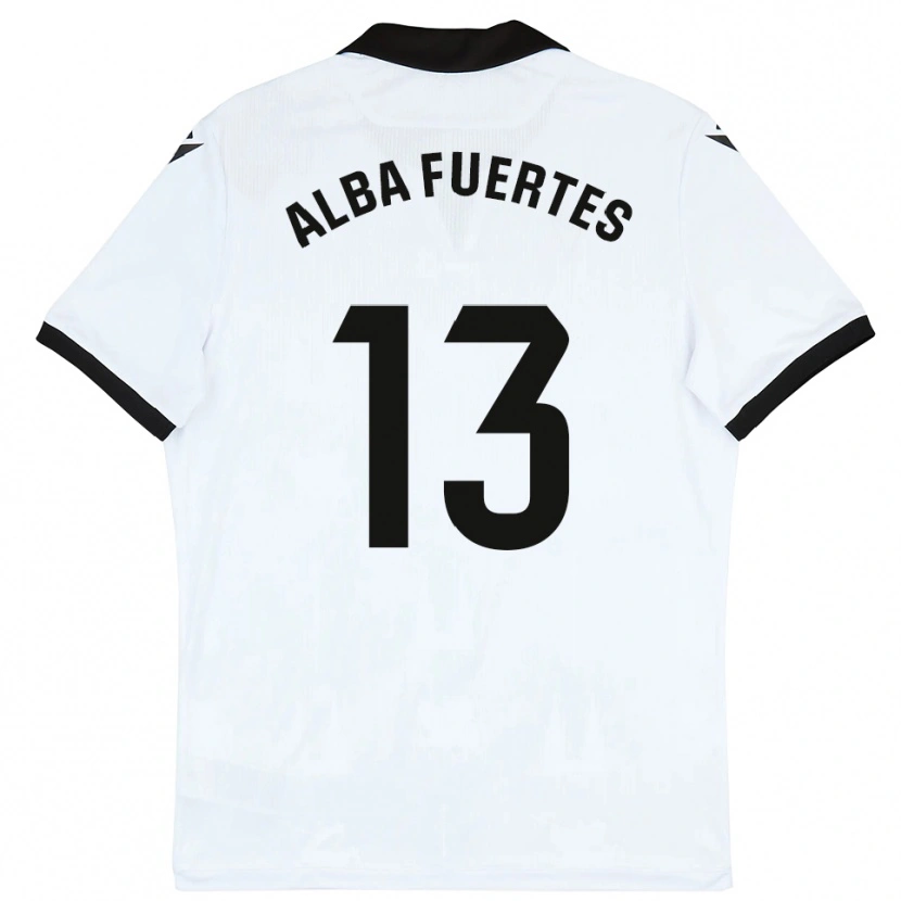 Danxen Mulher Camisola Alba Fuertes #13 Branco Preto Principal 2025/26 Camisa Brasil