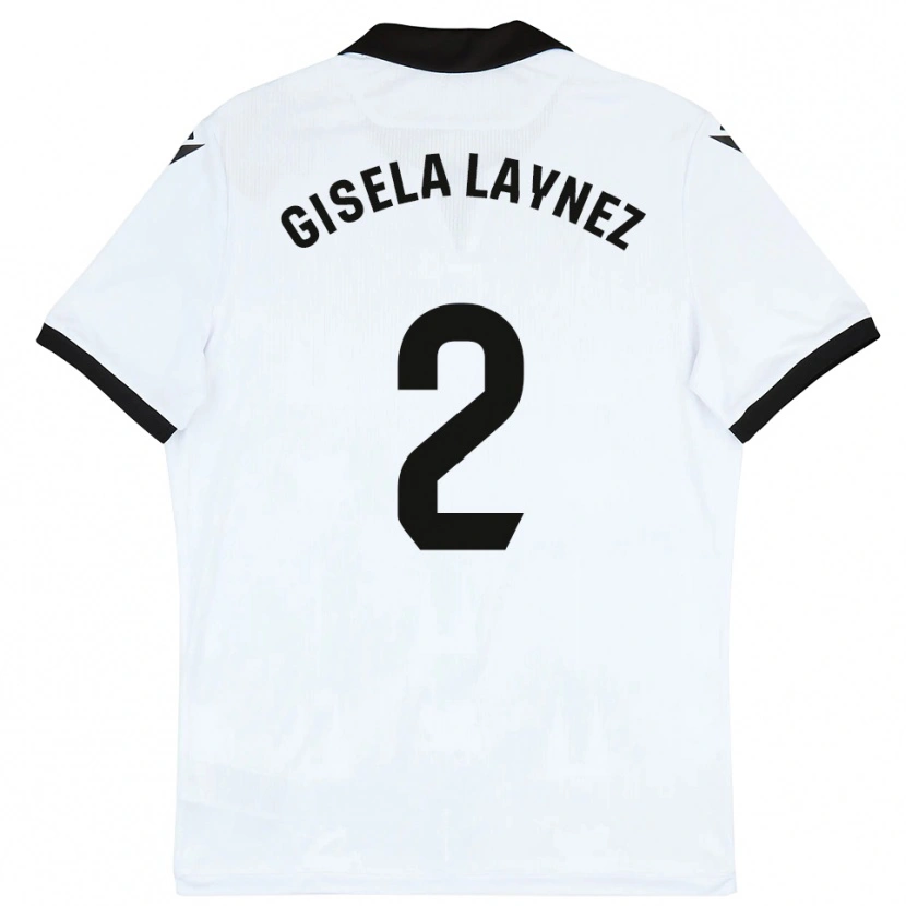 Danxen Mulher Camisola Gisela Laynez #2 Branco Preto Principal 2025/26 Camisa Brasil
