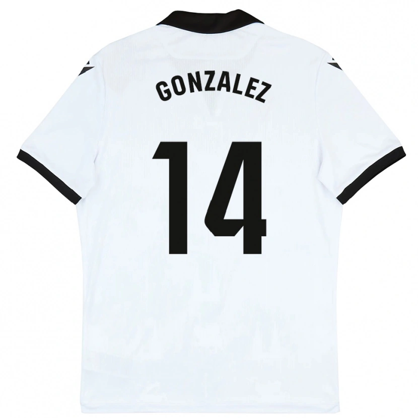 Danxen Mulher Camisola David González #14 Branco Preto Principal 2025/26 Camisa Brasil