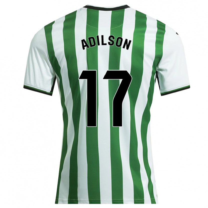 Danxen Mulher Camisola Adilson #17 Branco Verde Principal 2025/26 Camisa Brasil