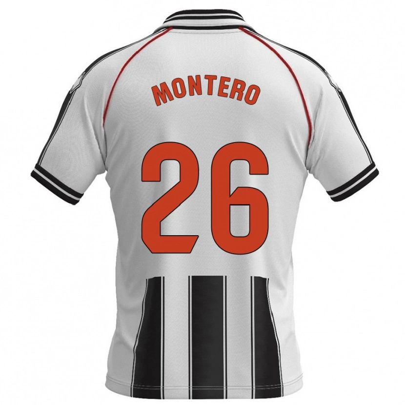 Danxen Mulher Camisola Marcos Montero #26 Branco Preto Principal 2025/26 Camisa Brasil