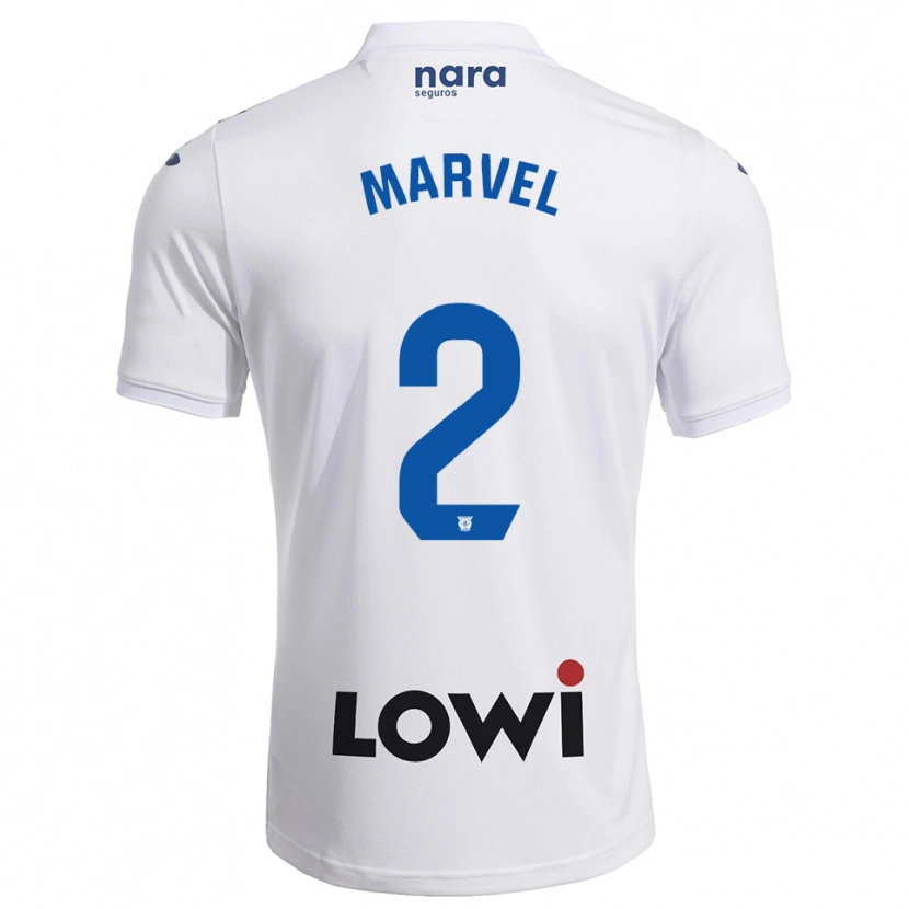 Danxen Mulher Camisola Marvel #2 Branco Marinho Principal 2025/26 Camisa Brasil
