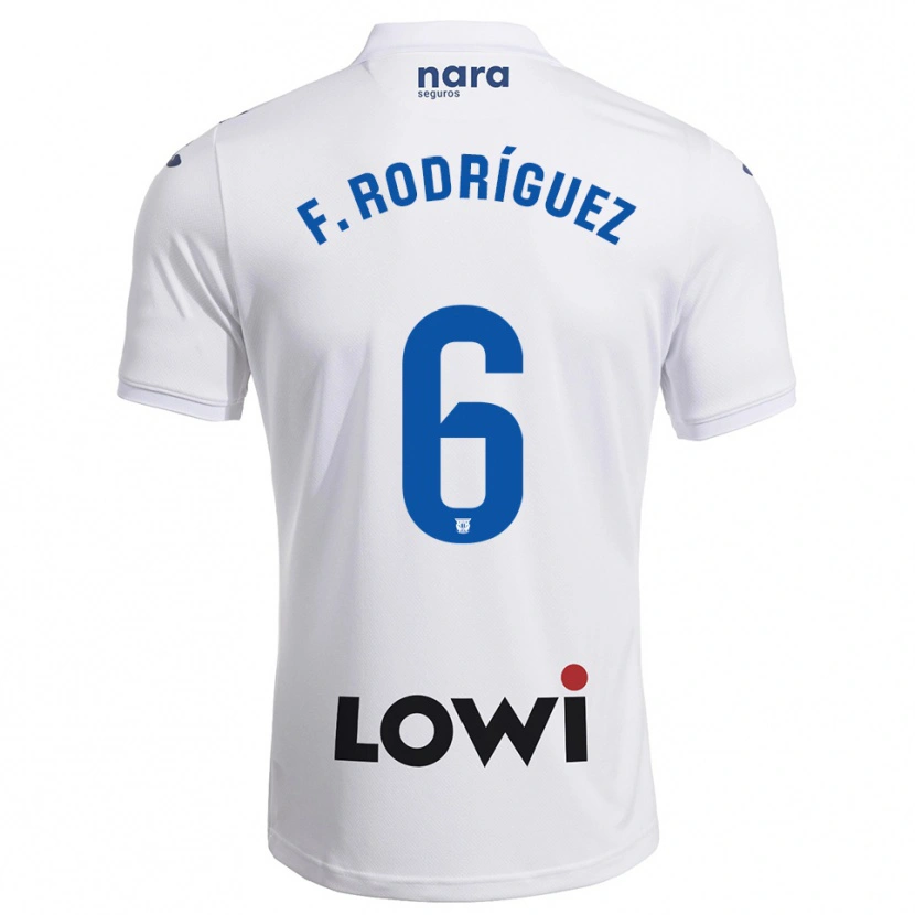 Danxen Mulher Camisola Fer Rodríguez #6 Branco Marinho Principal 2025/26 Camisa Brasil