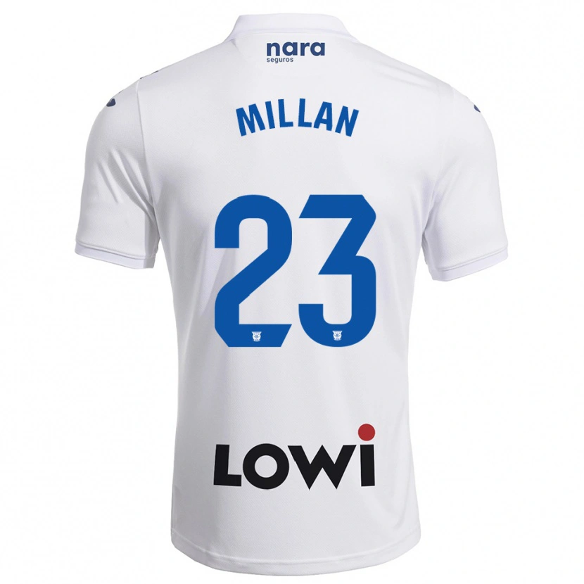 Danxen Mulher Camisola Álex Millán #23 Branco Marinho Principal 2025/26 Camisa Brasil