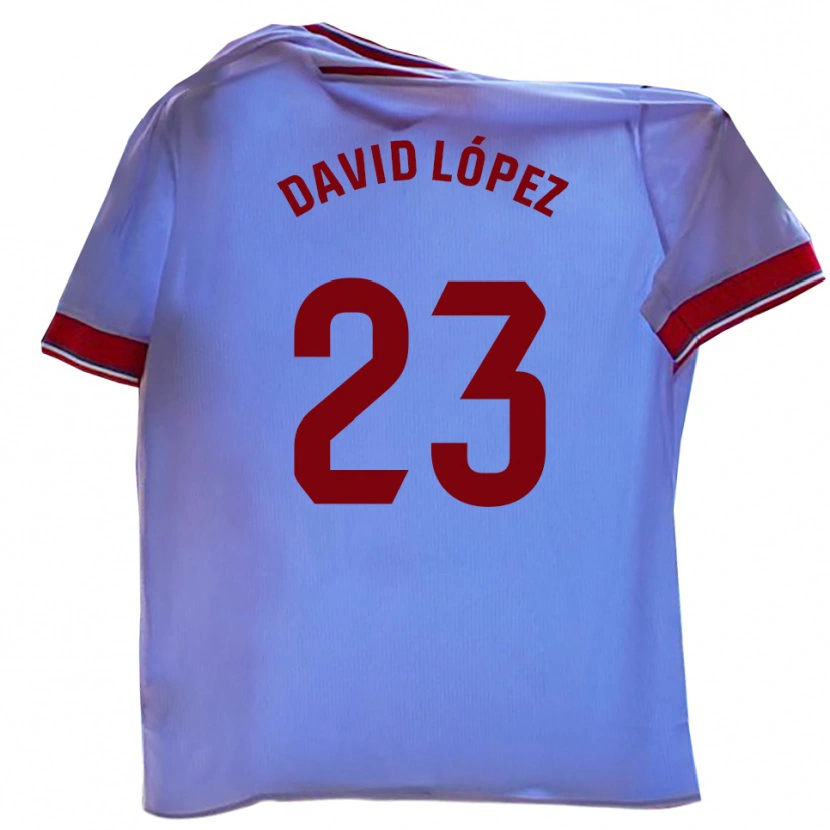 Danxen Mulher Camisola David López #23 Branco Vermelho Principal 2025/26 Camisa Brasil