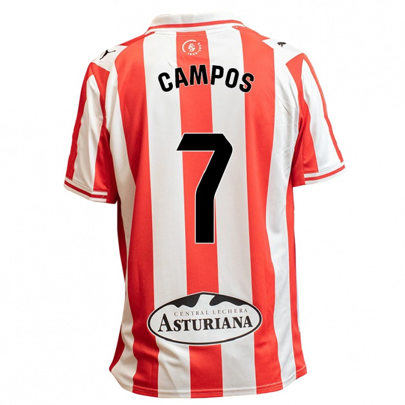 Danxen Mulher Camisola Gaspar Campos #7 Branco Vermelho Principal 2025/26 Camisa Brasil