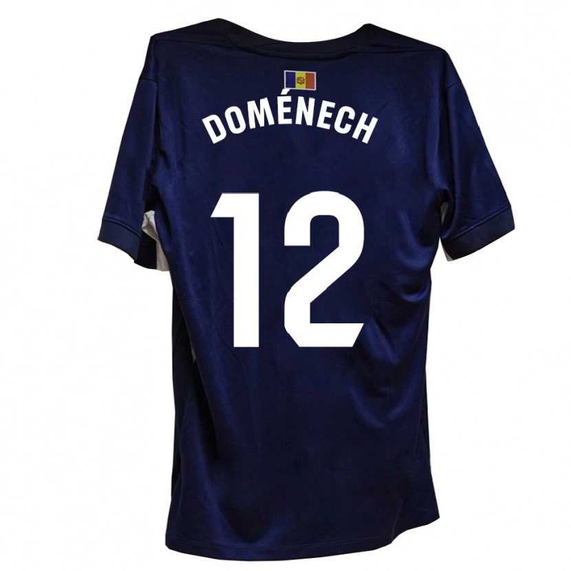 Danxen Mulher Camisola Marc Doménech #12 Azul Marinho Branco Principal 2025/26 Camisa Brasil