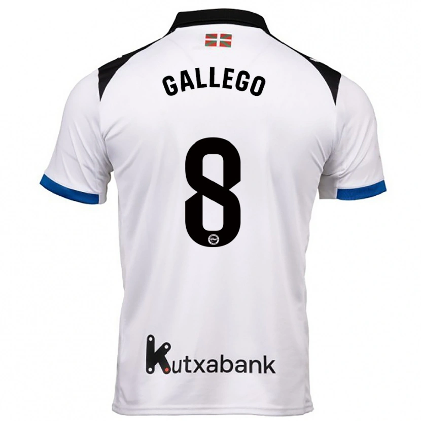 Danxen Mulher Camisola Óscar Gallego #8 Branco Azul Alternativa 2025/26 Camisa Brasil