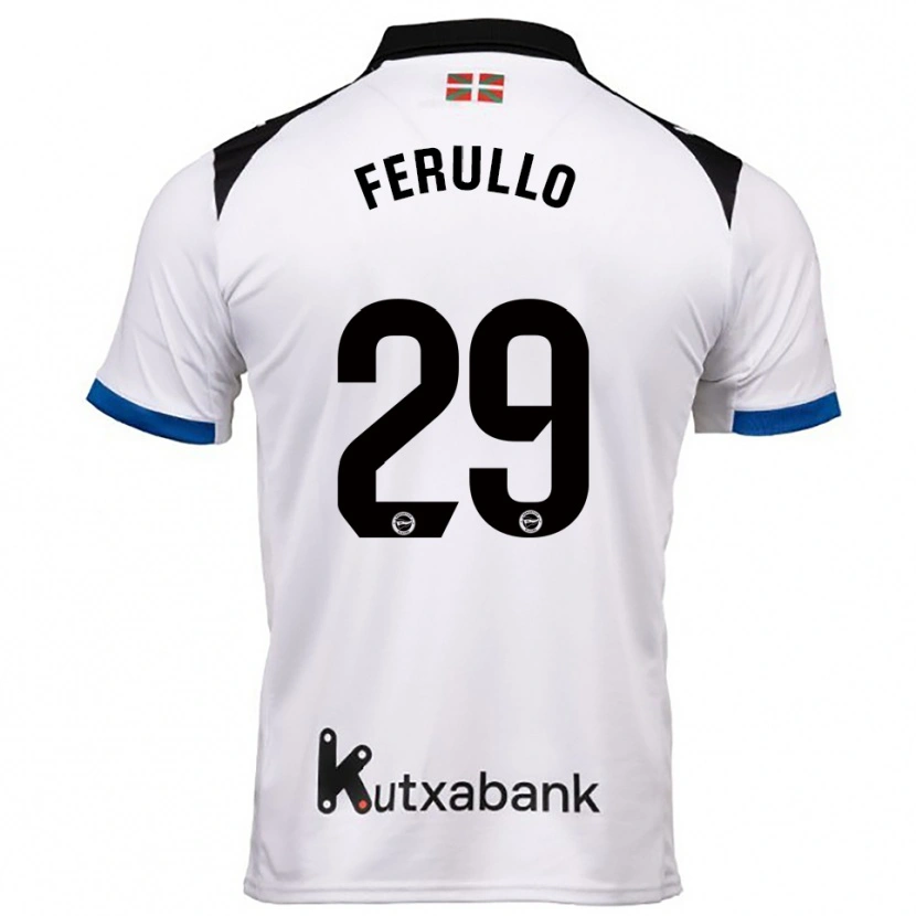 Danxen Mulher Camisola Flavio Ferullo #29 Branco Azul Alternativa 2025/26 Camisa Brasil
