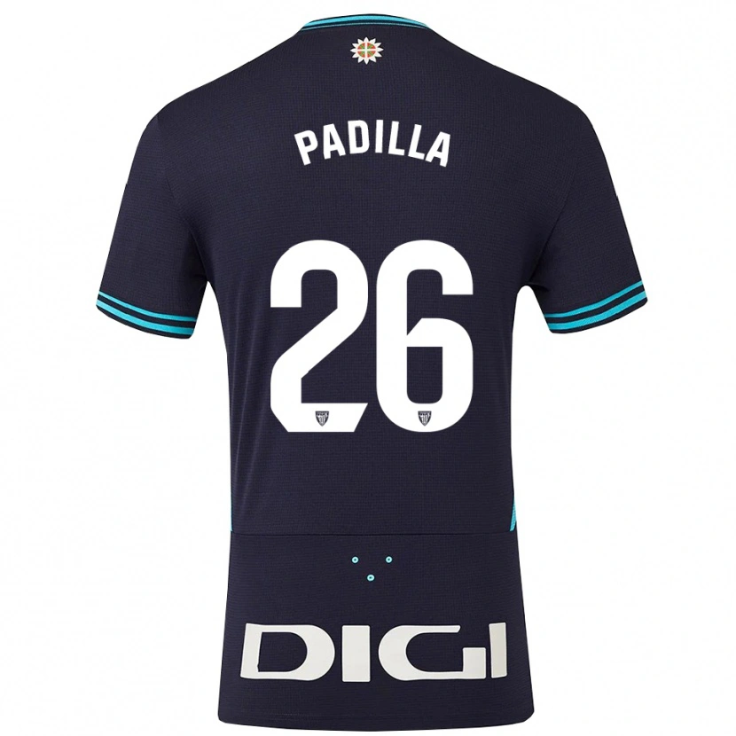 Danxen Mulher Camisola Álex Padilla #26 Azul Marinho Azul Celeste Alternativa 2025/26 Camisa Brasil