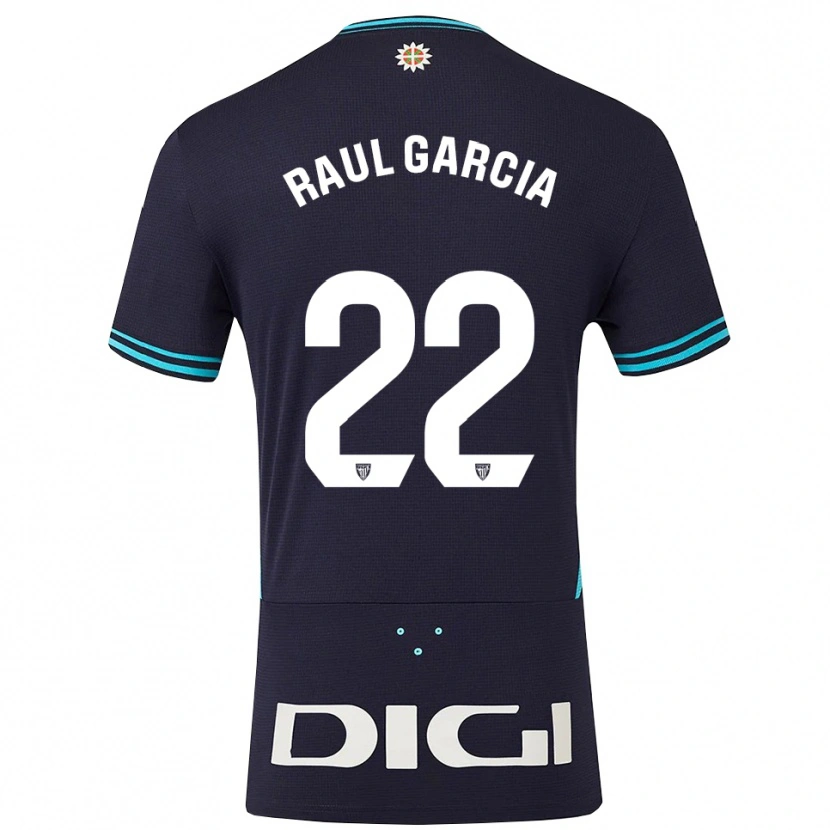 Danxen Mulher Camisola Raul Garcia #22 Azul Marinho Azul Celeste Alternativa 2025/26 Camisa Brasil
