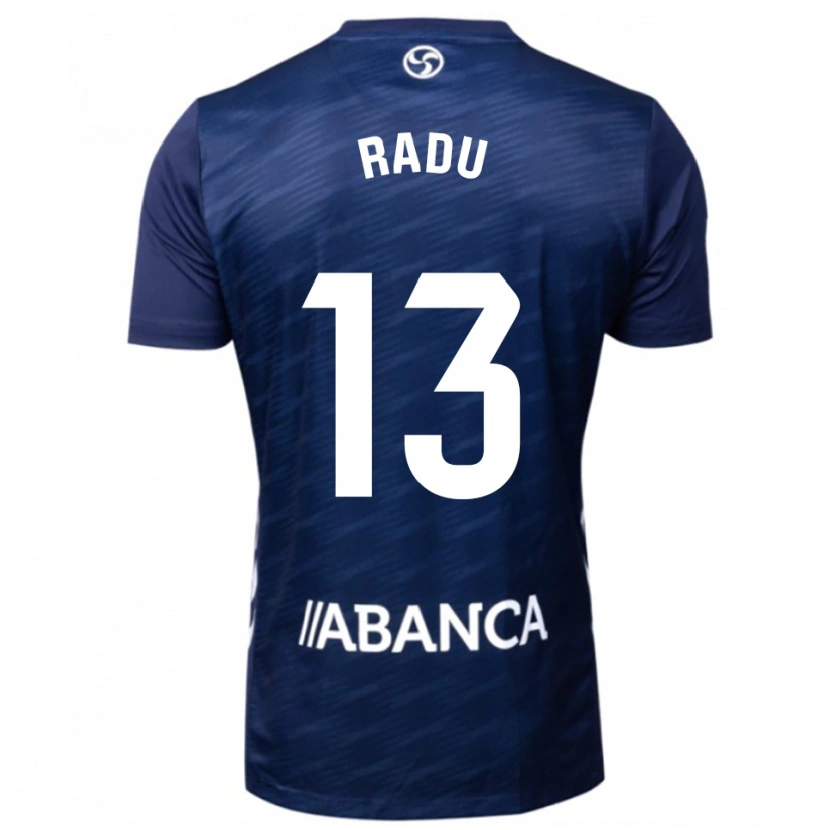 Danxen Mulher Camisola Ionuț Radu #13 Azul Marinho Branco Alternativa 2025/26 Camisa Brasil