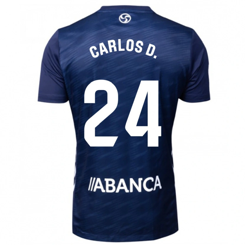 Danxen Mulher Camisola Carlos Domínguez #24 Azul Marinho Branco Alternativa 2025/26 Camisa Brasil