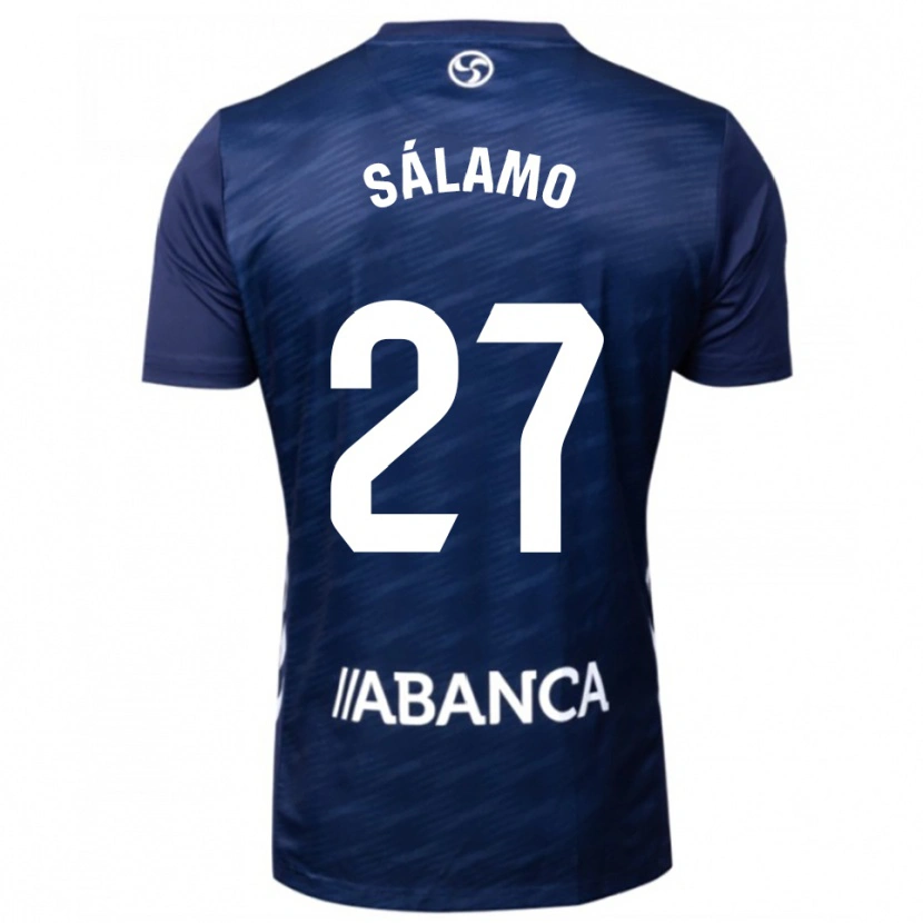 Danxen Mulher Camisola Jorge Sálamo #27 Azul Marinho Branco Alternativa 2025/26 Camisa Brasil