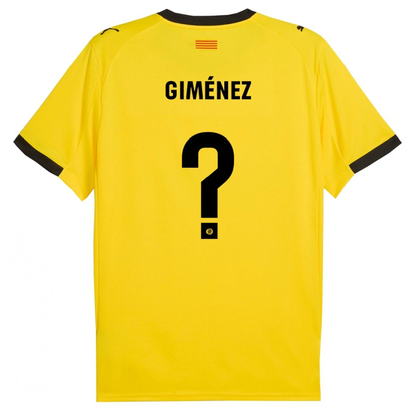 Danxen Mulher Camisola Félix Giménez #0 Amarelo Preto Alternativa 2025/26 Camisa Brasil