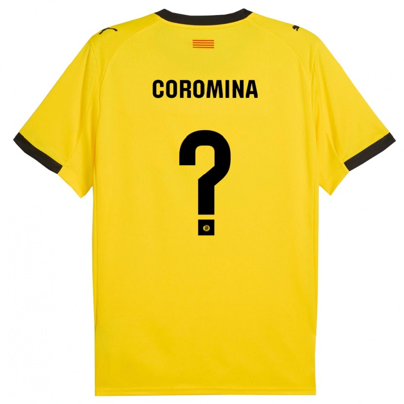 Danxen Mulher Camisola Arnau Coromina #0 Amarelo Preto Alternativa 2025/26 Camisa Brasil