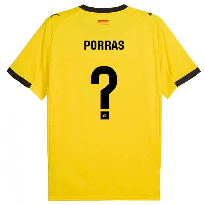Danxen Mulher Camisola Hugo Porras #0 Amarelo Preto Alternativa 2025/26 Camisa Brasil