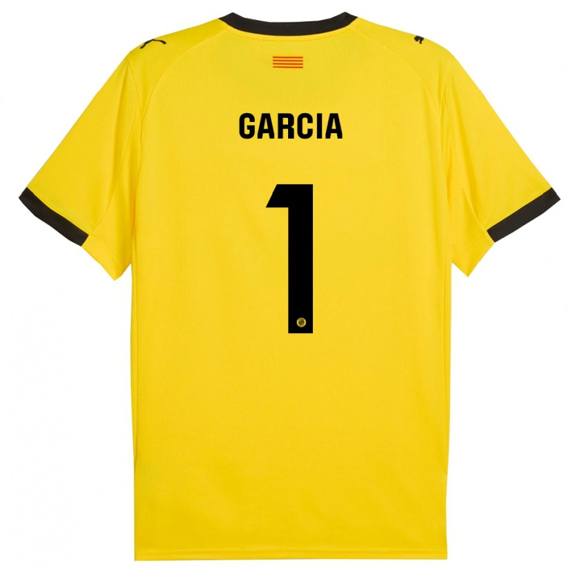 Danxen Mulher Camisola Lucas García #1 Amarelo Preto Alternativa 2025/26 Camisa Brasil