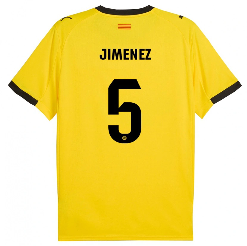 Danxen Mulher Camisola Ángela Jiménez #5 Amarelo Preto Alternativa 2025/26 Camisa Brasil