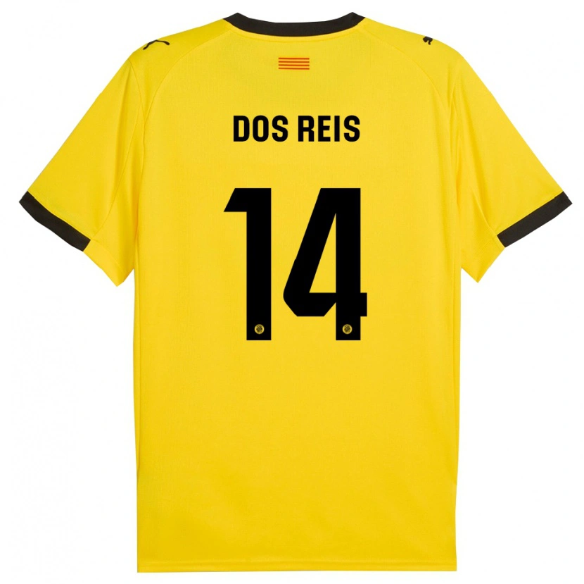 Danxen Mulher Camisola Leo Dos Reis #14 Amarelo Preto Alternativa 2025/26 Camisa Brasil