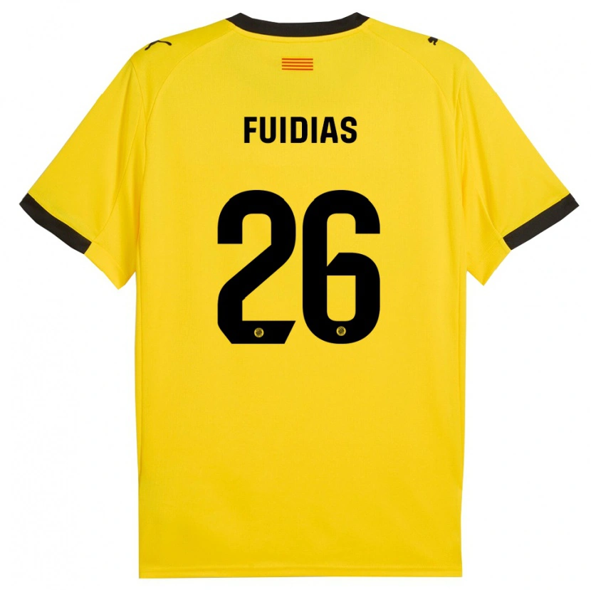 Danxen Mulher Camisola Toni Fuidias #26 Amarelo Preto Alternativa 2025/26 Camisa Brasil