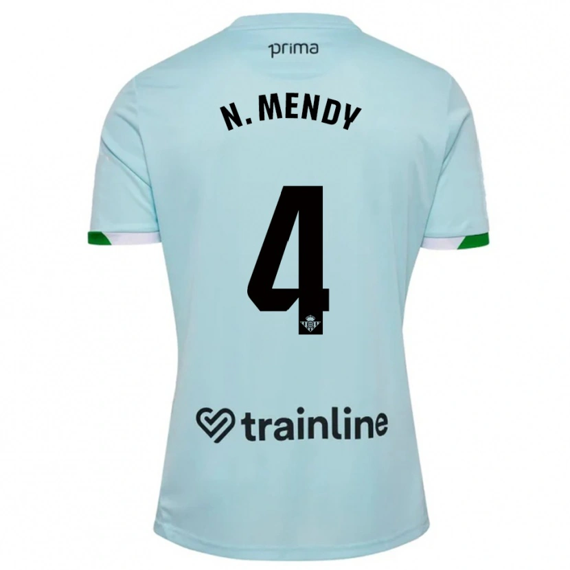 Danxen Mulher Camisola Nobel Mendy #4 Azul Celeste Verde Alternativa 2025/26 Camisa Brasil