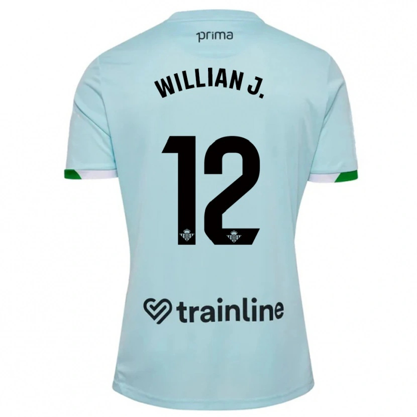 Danxen Mulher Camisola Willian Jose #12 Azul Celeste Verde Alternativa 2025/26 Camisa Brasil
