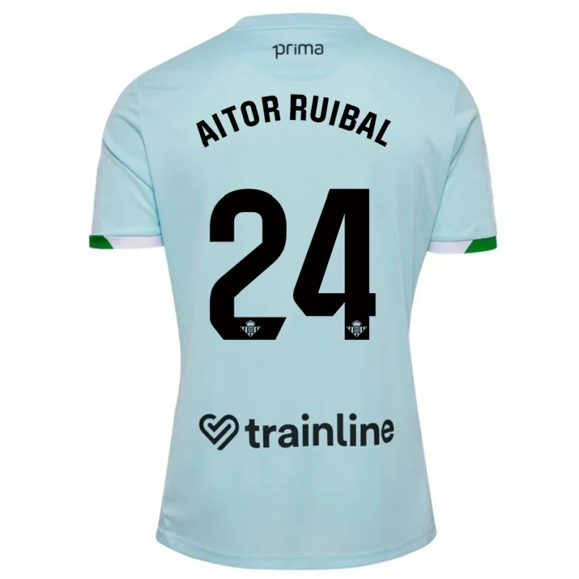 Danxen Mulher Camisola Aitor Ruibal #24 Azul Celeste Verde Alternativa 2025/26 Camisa Brasil
