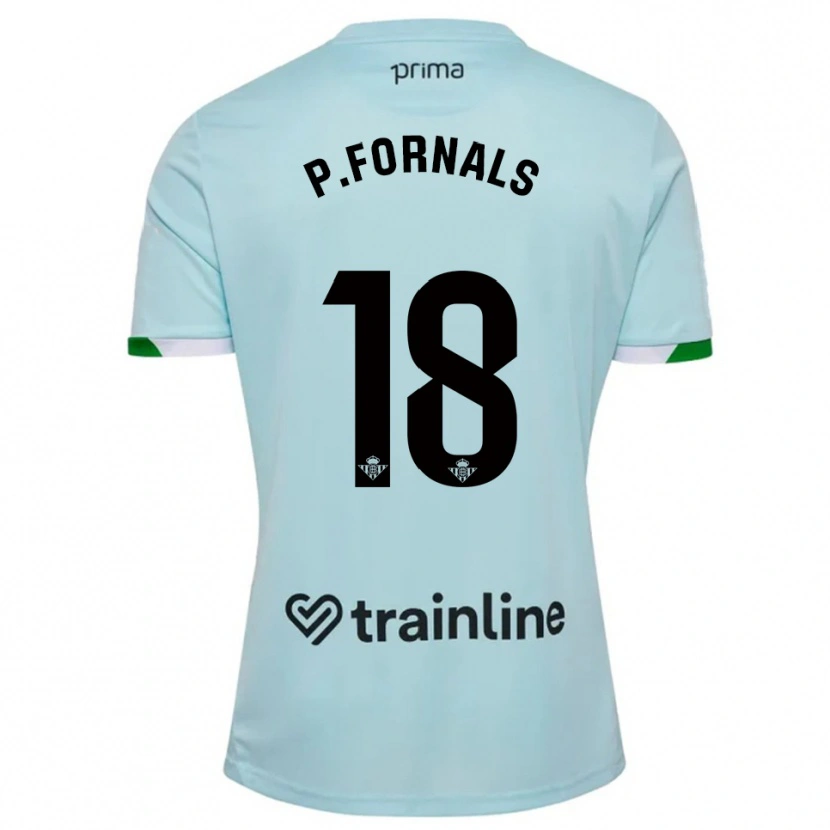 Danxen Mulher Camisola Pablo Fornals #18 Azul Celeste Verde Alternativa 2025/26 Camisa Brasil