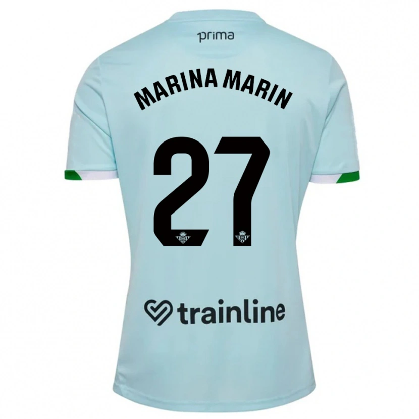 Danxen Mulher Camisola Marina Marín #27 Azul Celeste Verde Alternativa 2025/26 Camisa Brasil