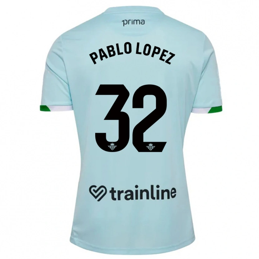 Danxen Mulher Camisola Pablo López #32 Azul Celeste Verde Alternativa 2025/26 Camisa Brasil