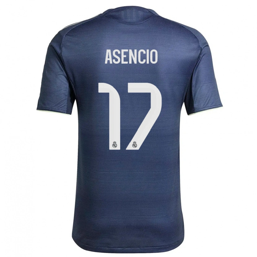 Danxen Mulher Camisola Raúl Asencio #17 Azul Marinho Prata Alternativa 2025/26 Camisa Brasil