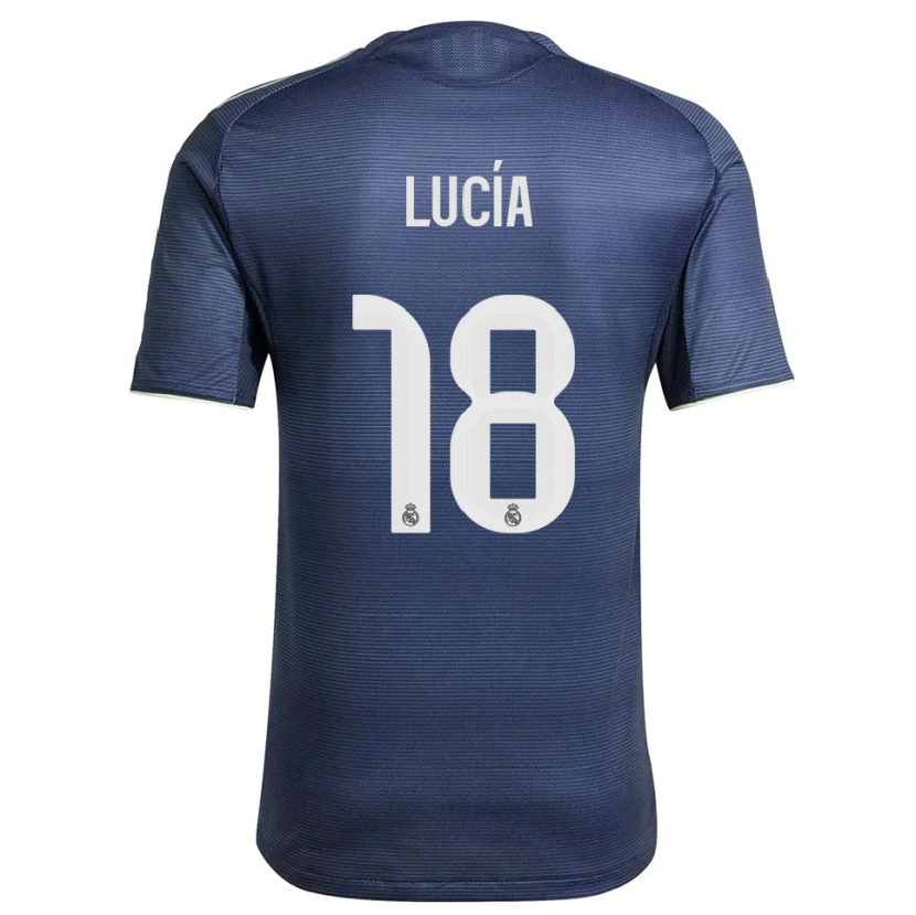 Danxen Mulher Camisola Lucia Rodriguez #18 Azul Marinho Prata Alternativa 2025/26 Camisa Brasil