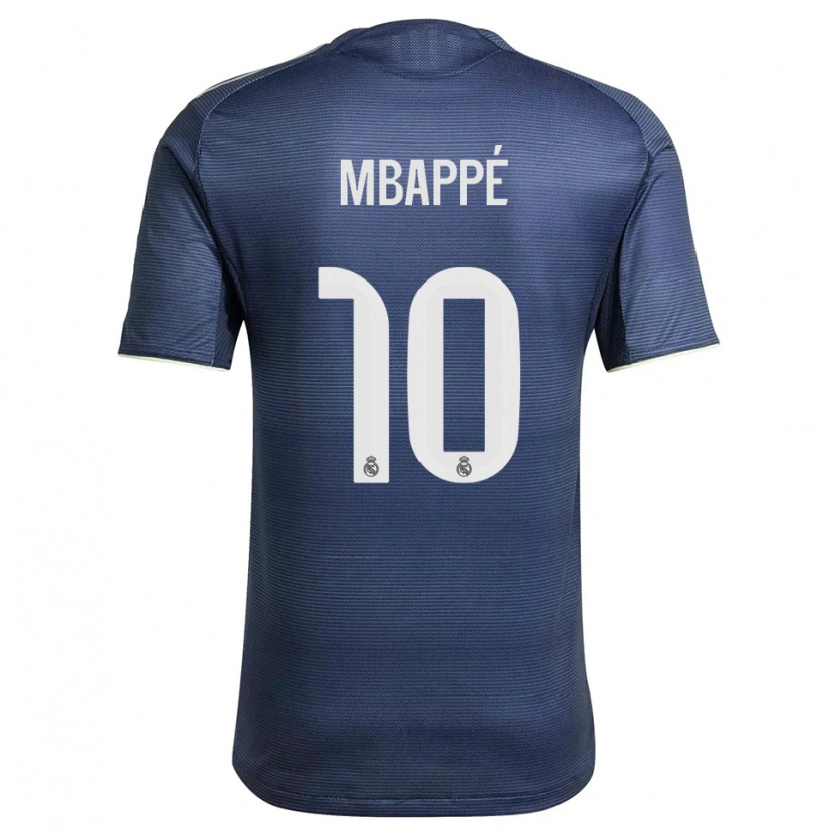 Danxen Mulher Camisola Kylian Mbappé #10 Azul Marinho Prata Alternativa 2025/26 Camisa Brasil