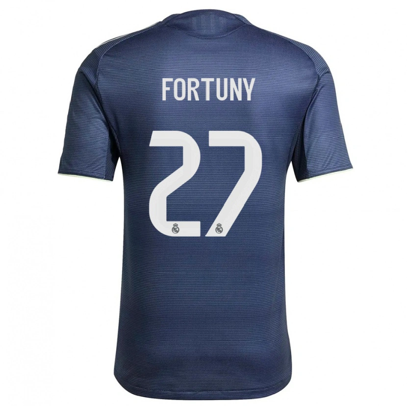 Danxen Mulher Camisola Pol Fortuny #27 Azul Marinho Prata Alternativa 2025/26 Camisa Brasil