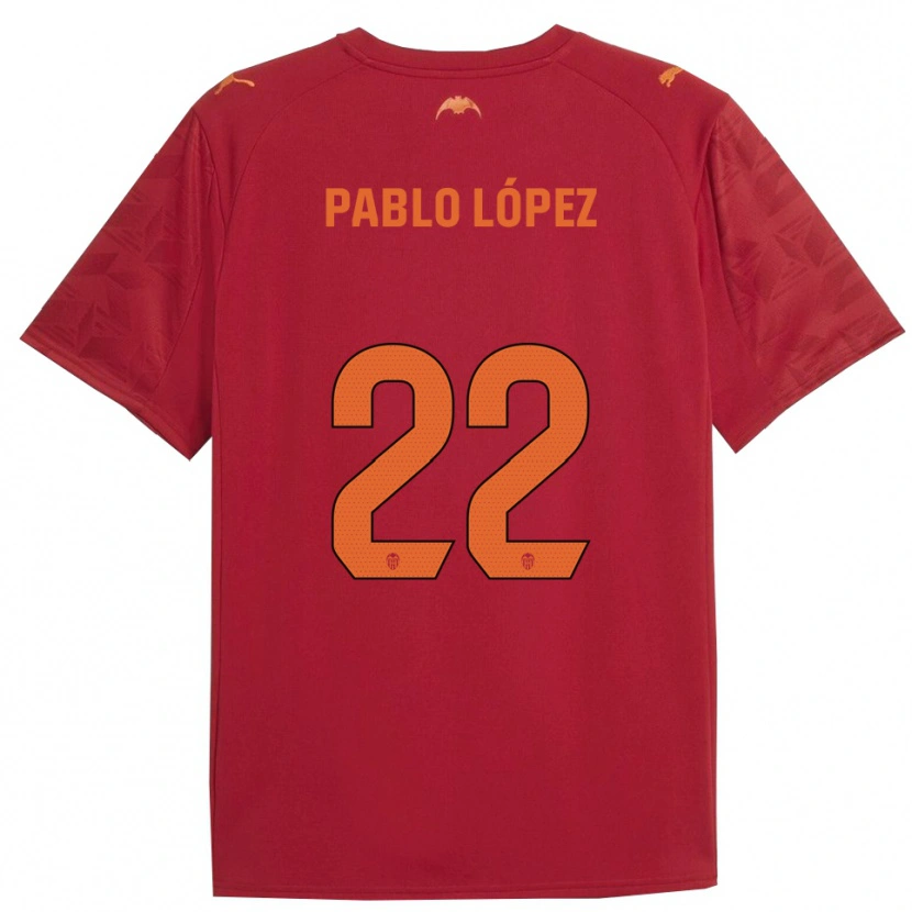 Danxen Mulher Camisola Pablo López #22 Vermelho Laranja Alternativa 2025/26 Camisa Brasil