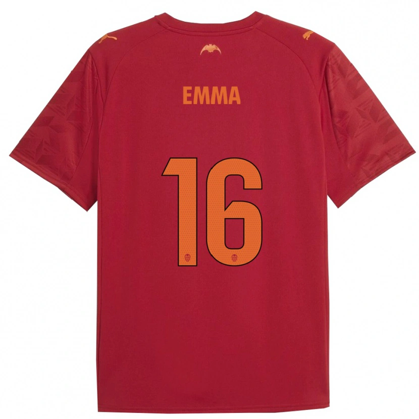 Danxen Mulher Camisola Emma Martín Queralt #16 Vermelho Laranja Alternativa 2025/26 Camisa Brasil