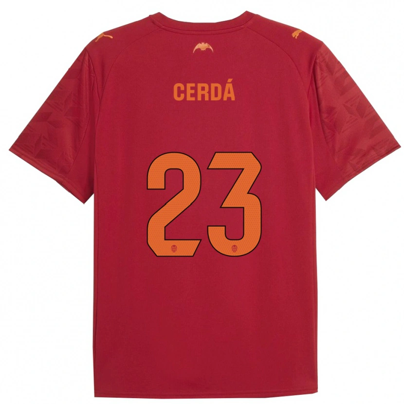 Danxen Mulher Camisola Alex Cerdá #23 Vermelho Laranja Alternativa 2025/26 Camisa Brasil