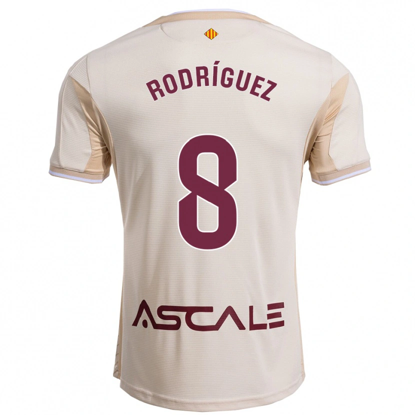 Danxen Mulher Camisola Unai Rodríguez #8 Branco Sujo Borgonha Alternativa 2025/26 Camisa Brasil