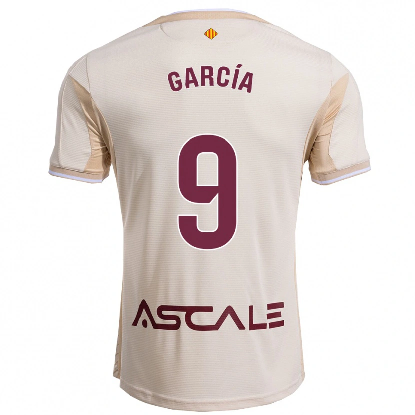 Danxen Mulher Camisola Albert García #9 Branco Sujo Borgonha Alternativa 2025/26 Camisa Brasil