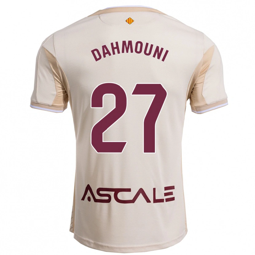 Danxen Mulher Camisola Moha Dahmouni #27 Branco Sujo Borgonha Alternativa 2025/26 Camisa Brasil