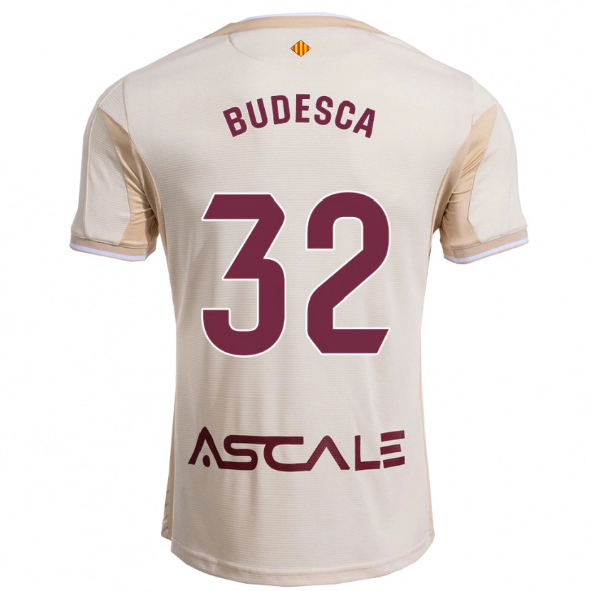 Danxen Mulher Camisola Daniel Budesca #32 Branco Sujo Borgonha Alternativa 2025/26 Camisa Brasil