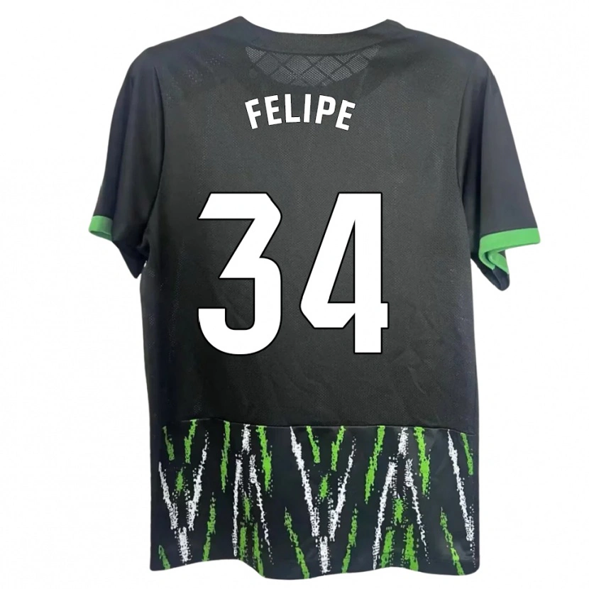 Danxen Mulher Camisola Pablo Felipe #34 Preto Verde Alternativa 2025/26 Camisa Brasil