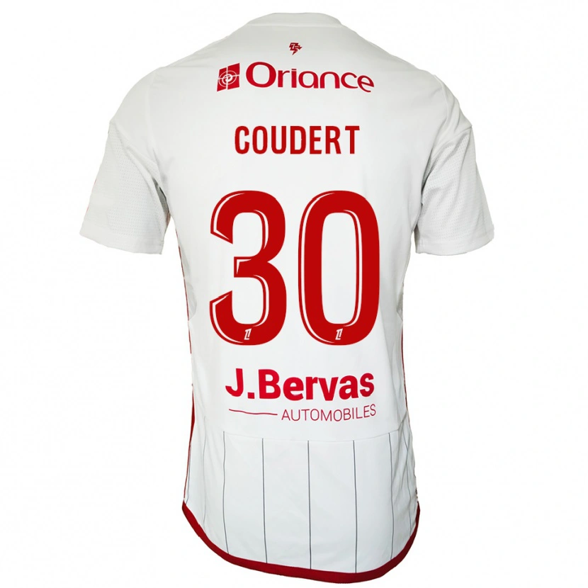 Danxen Mulher Camisola Grégoire Coudert #30 Branco Vermelho Alternativa 2025/26 Camisa Brasil