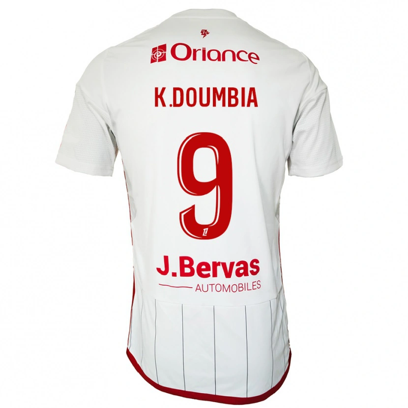 Danxen Mulher Camisola Kamory Doumbia #9 Branco Vermelho Alternativa 2025/26 Camisa Brasil