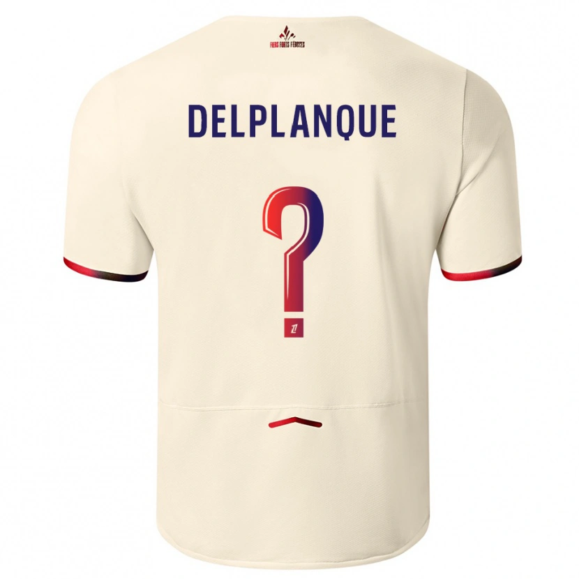 Danxen Mulher Camisola Gaël Delplanque #0 Branco Sujo Vermelho Alternativa 2025/26 Camisa Brasil