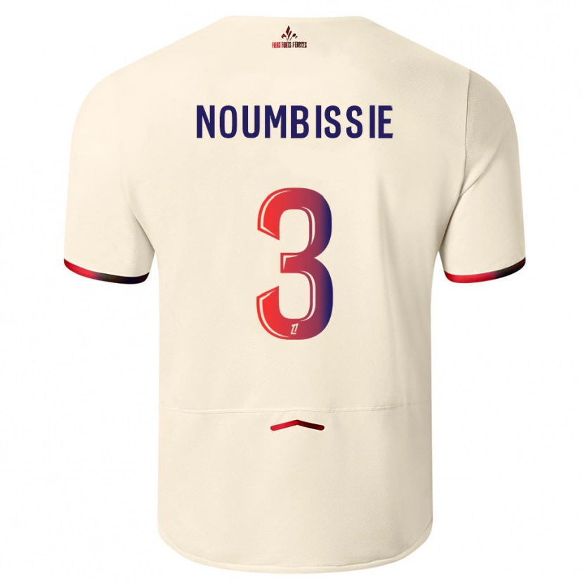 Danxen Mulher Camisola Stéphane Noumbissie #3 Branco Sujo Vermelho Alternativa 2025/26 Camisa Brasil